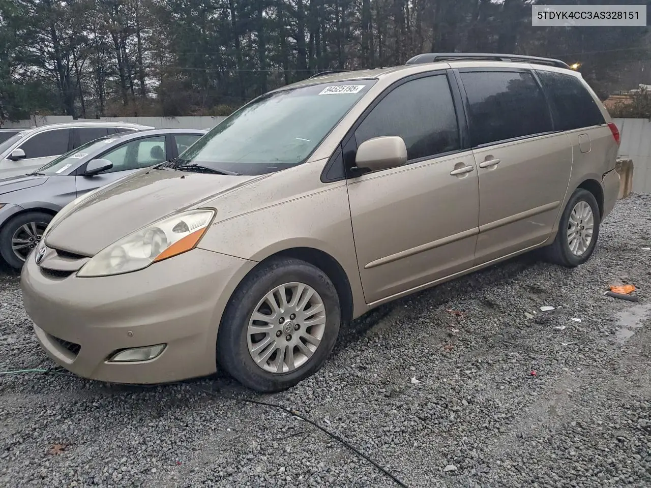 5TDYK4CC3AS328151 2010 Toyota Sienna Xle