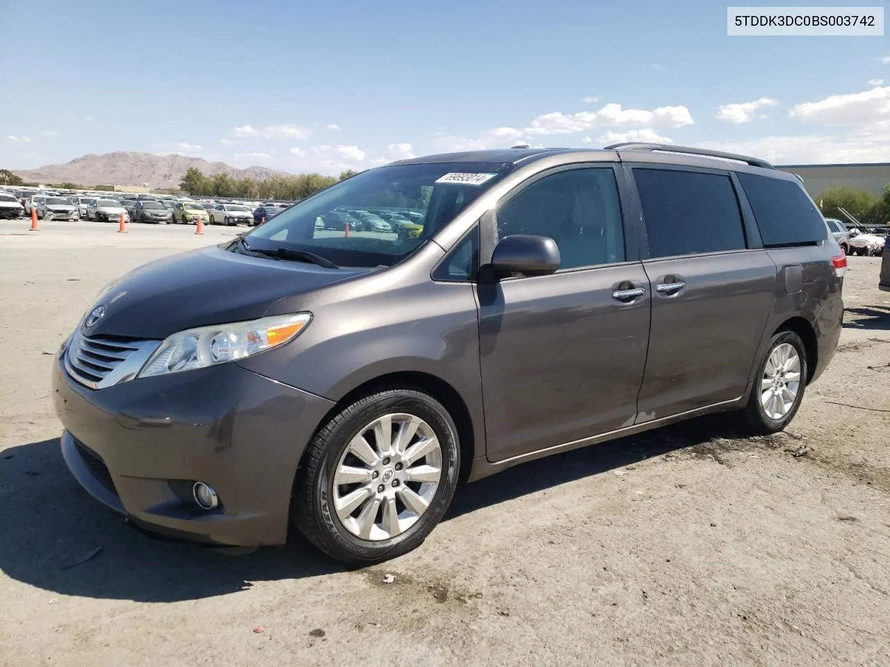 2011 Toyota Sienna Xle VIN: 5TDDK3DC0BS003742 Lot: 69693014