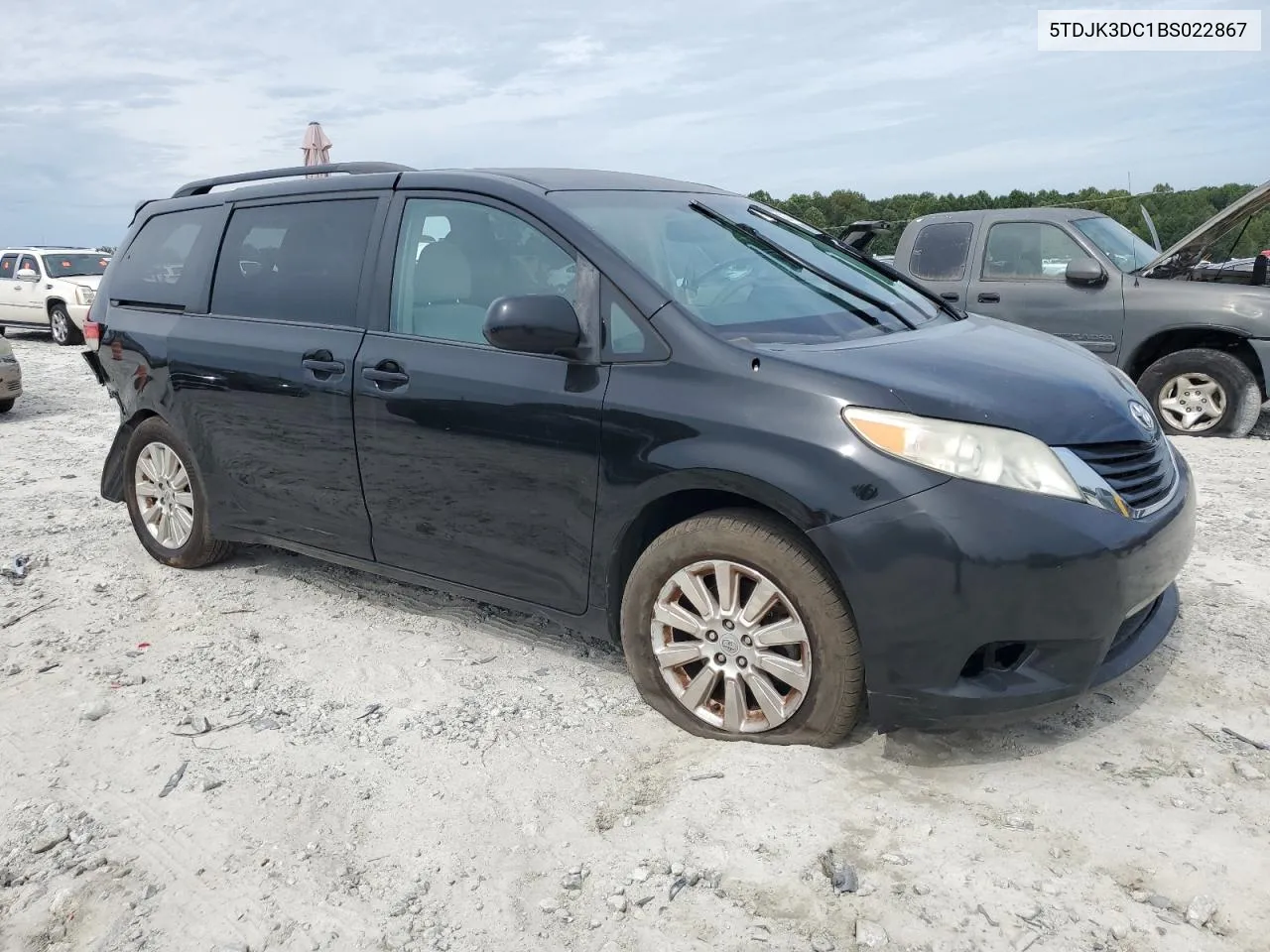 2011 Toyota Sienna Le VIN: 5TDJK3DC1BS022867 Lot: 70431204