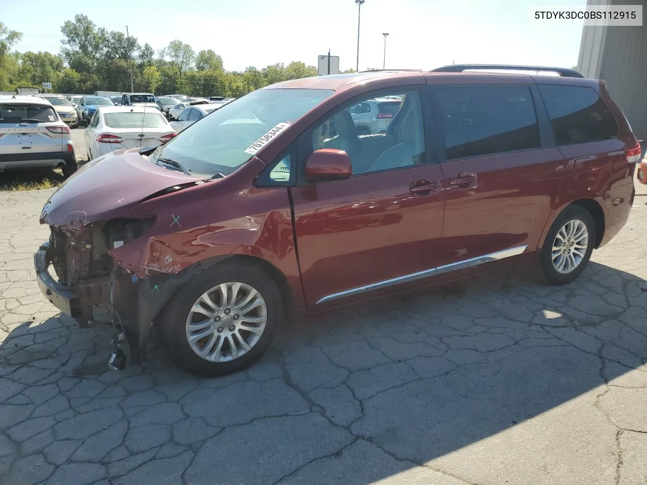 2011 Toyota Sienna Xle VIN: 5TDYK3DC0BS112915 Lot: 70758344