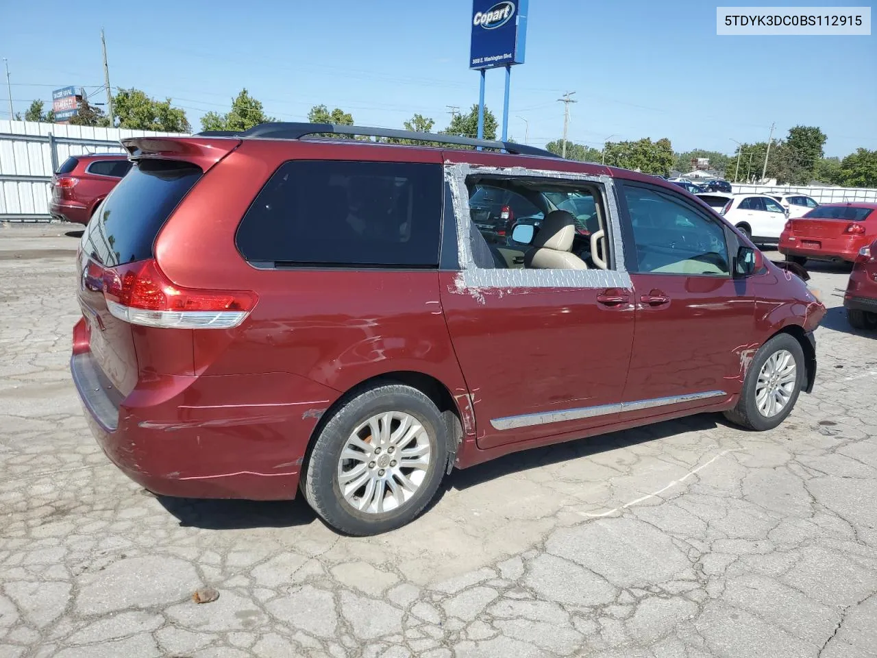 2011 Toyota Sienna Xle VIN: 5TDYK3DC0BS112915 Lot: 70758344