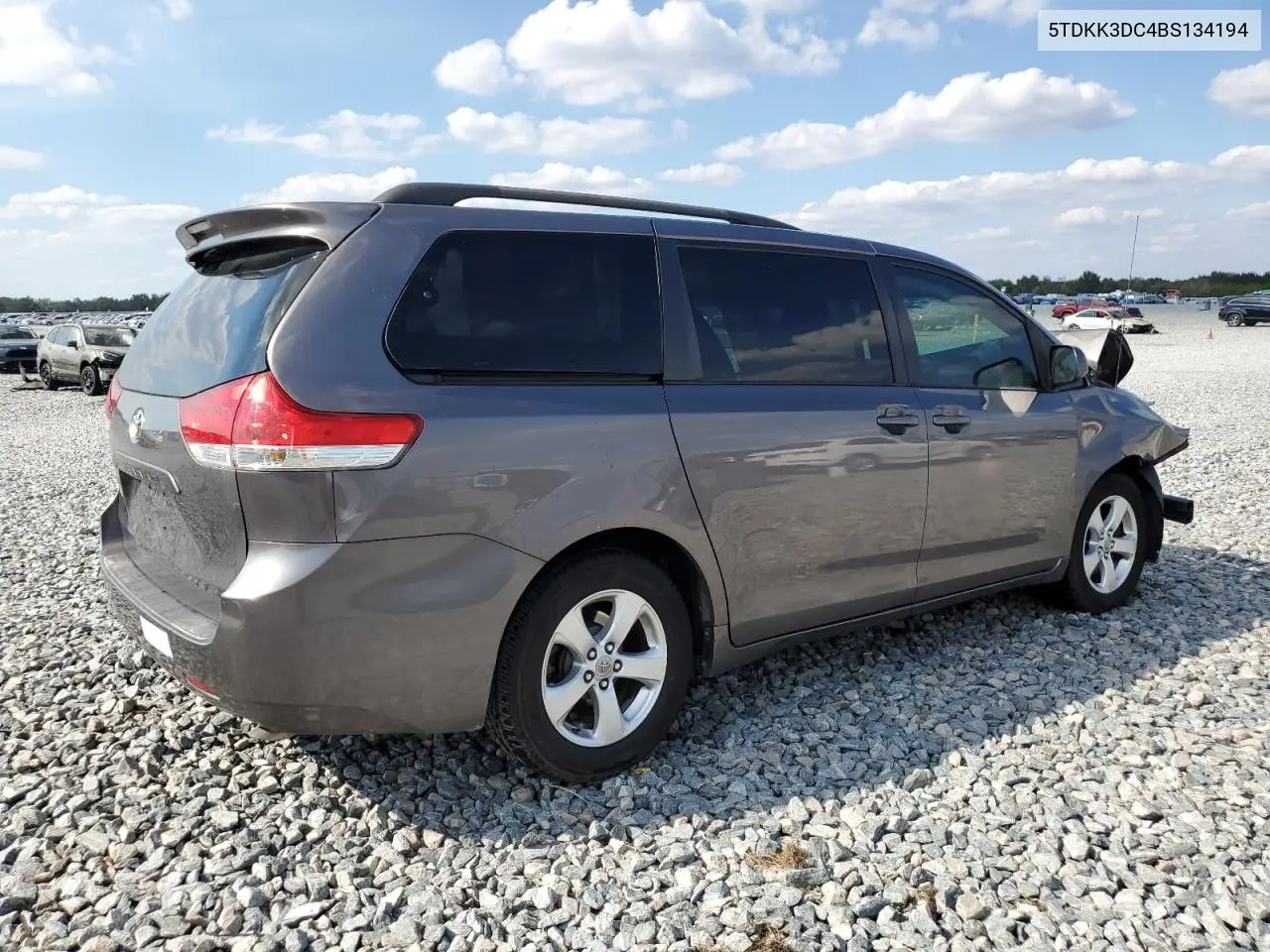 5TDKK3DC4BS134194 2011 Toyota Sienna Le