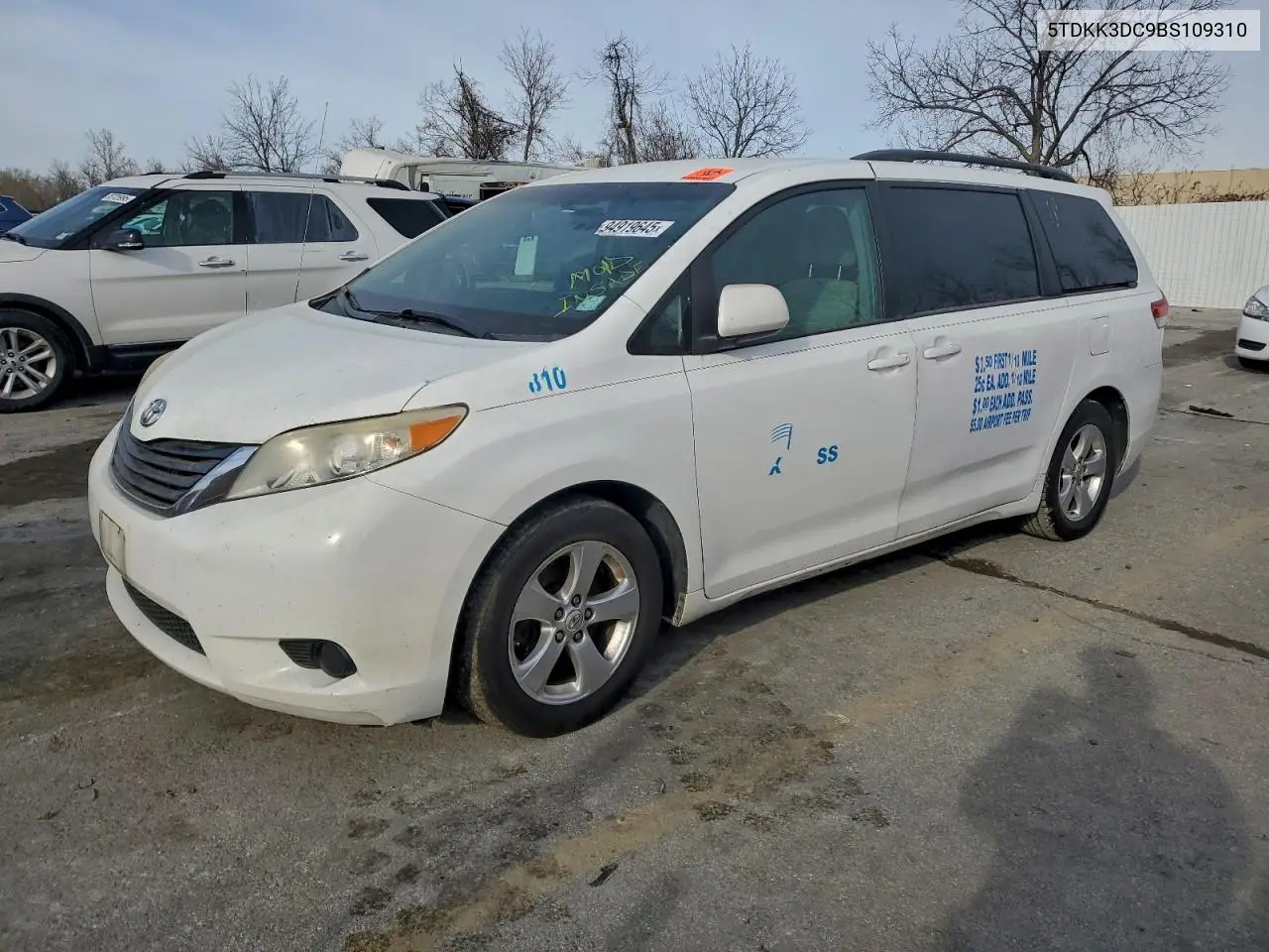 5TDKK3DC9BS109310 2011 Toyota Sienna Le