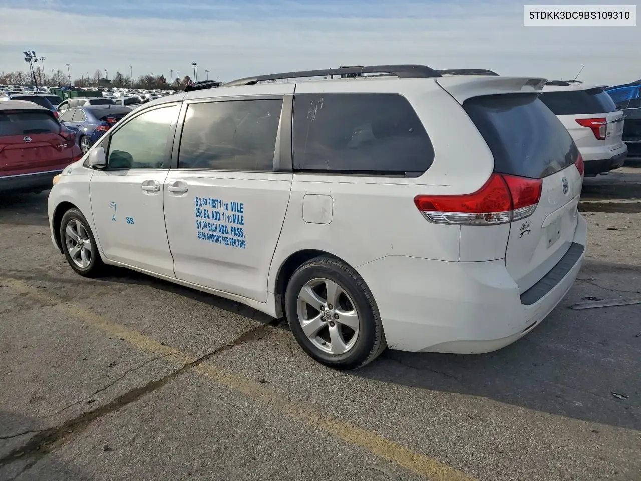 5TDKK3DC9BS109310 2011 Toyota Sienna Le