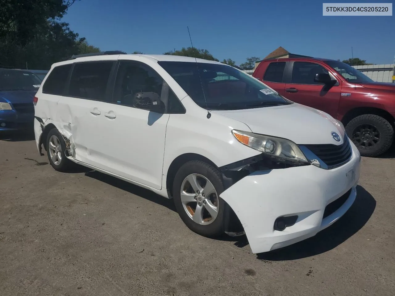 2012 Toyota Sienna Le VIN: 5TDKK3DC4CS205220 Lot: 71447864