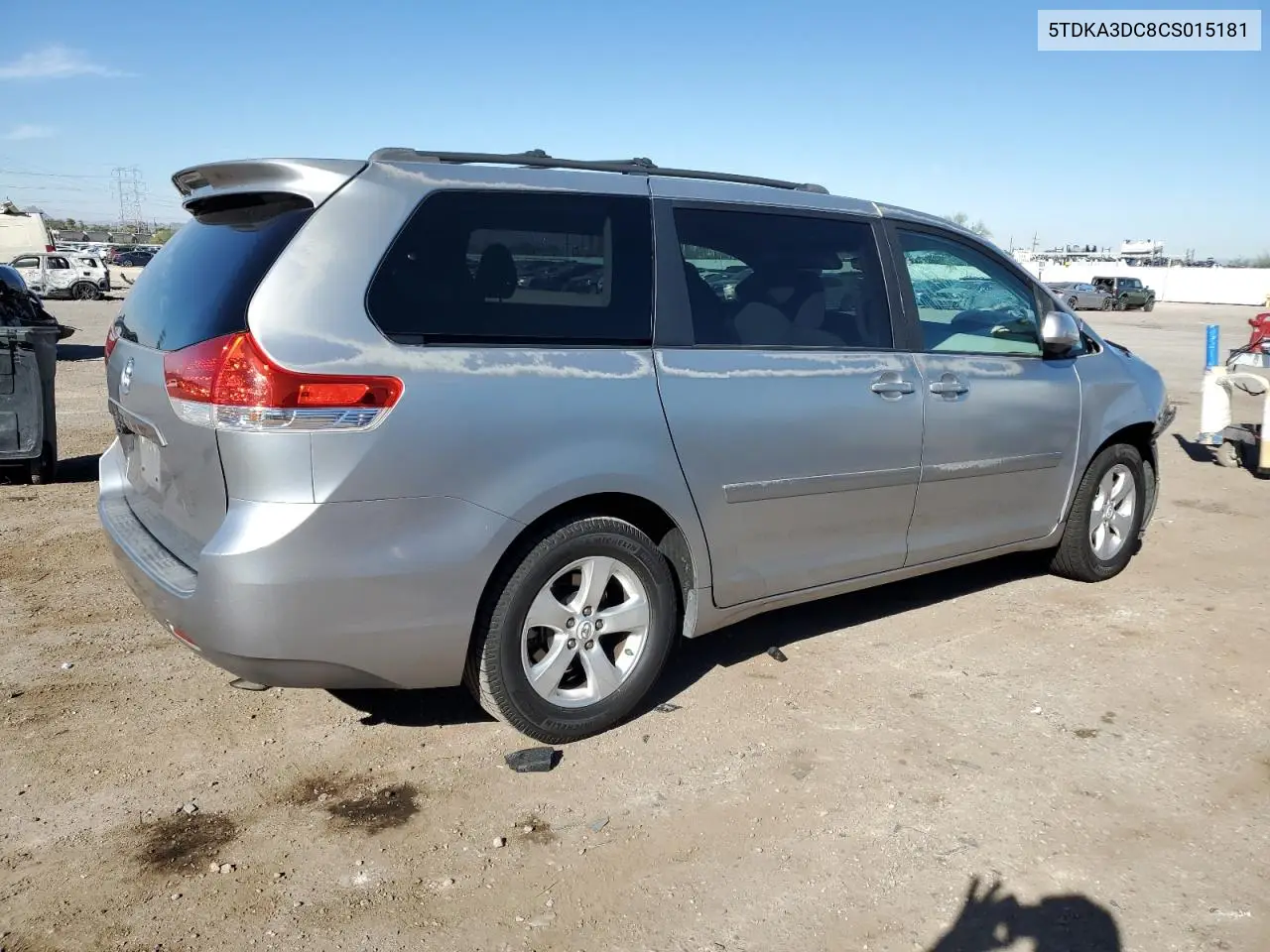5TDKA3DC8CS015181 2012 Toyota Sienna Base
