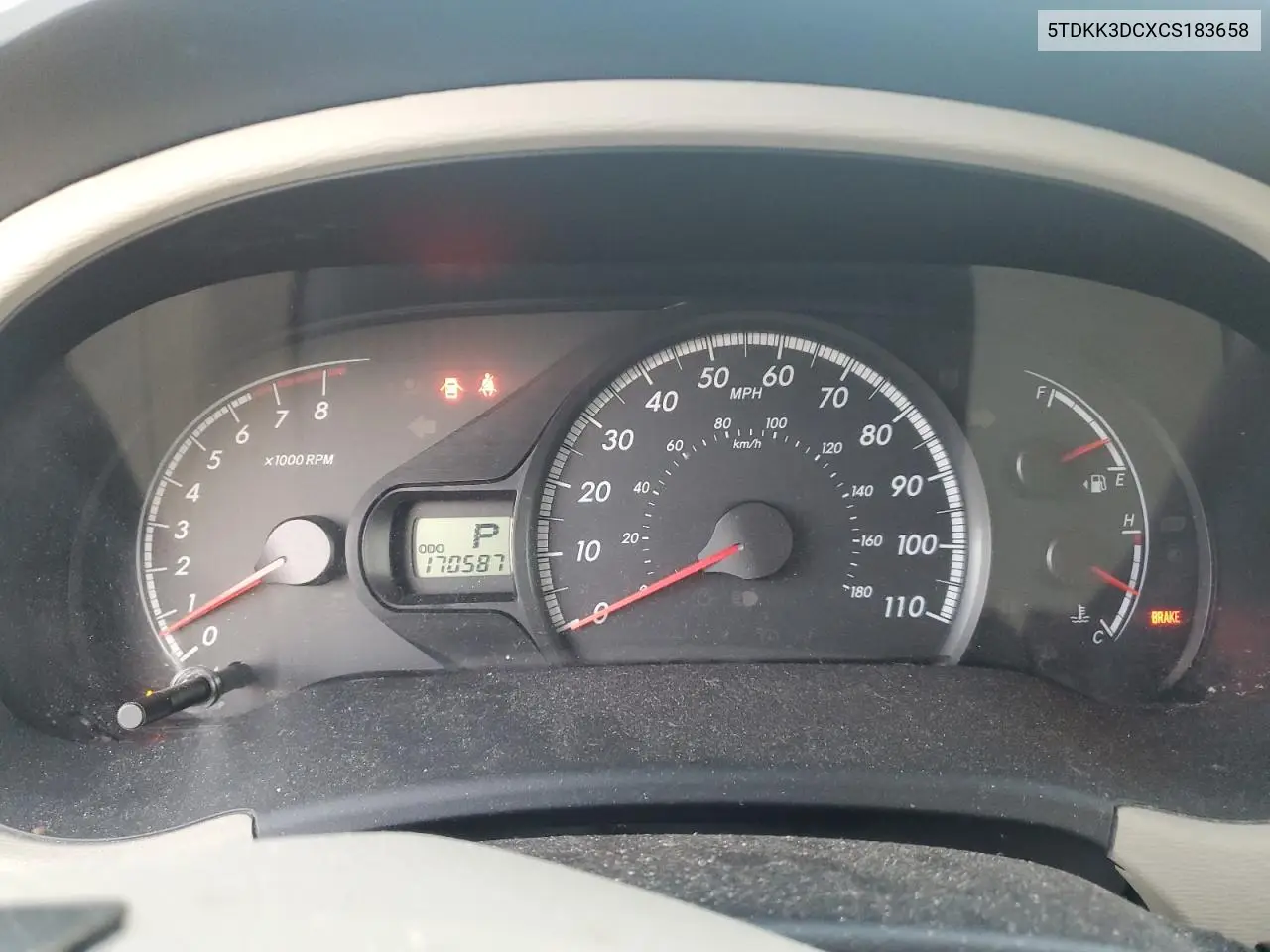 5TDKK3DCXCS183658 2012 Toyota Sienna Le