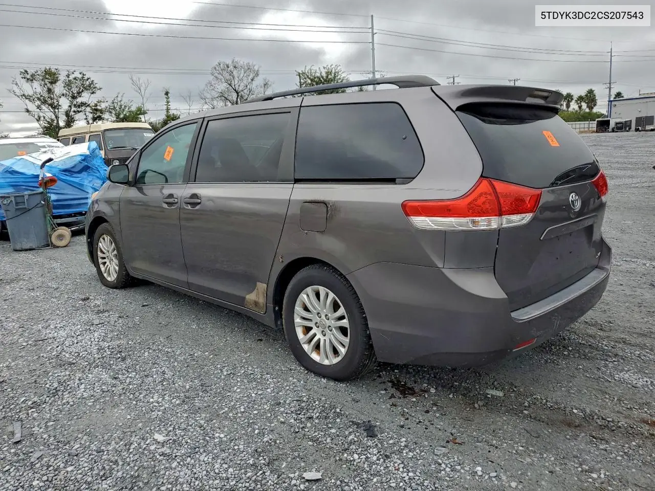 5TDYK3DC2CS207543 2012 Toyota Sienna Xle