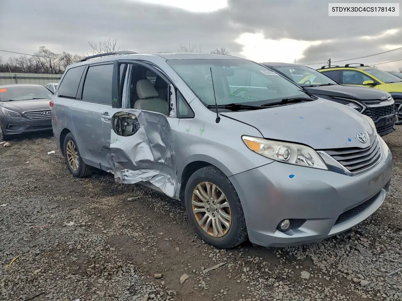 5TDYK3DC4CS178143 2012 Toyota Sienna Xle