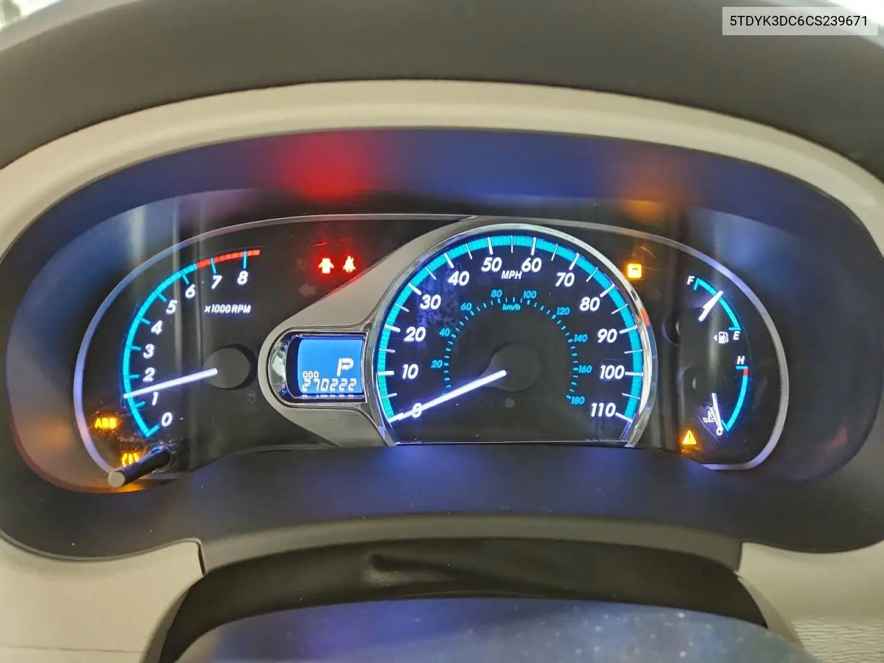 5TDYK3DC6CS239671 2012 Toyota Sienna Xle