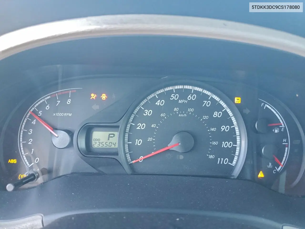 5TDKK3DC9CS178080 2012 Toyota Sienna Le