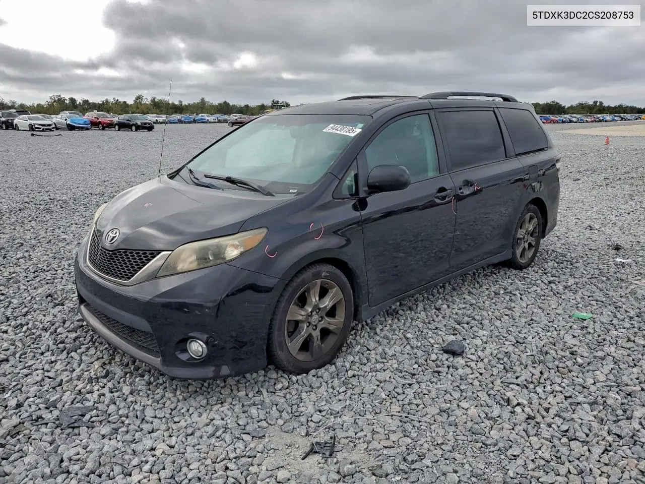 5TDXK3DC2CS208753 2012 Toyota Sienna Sport