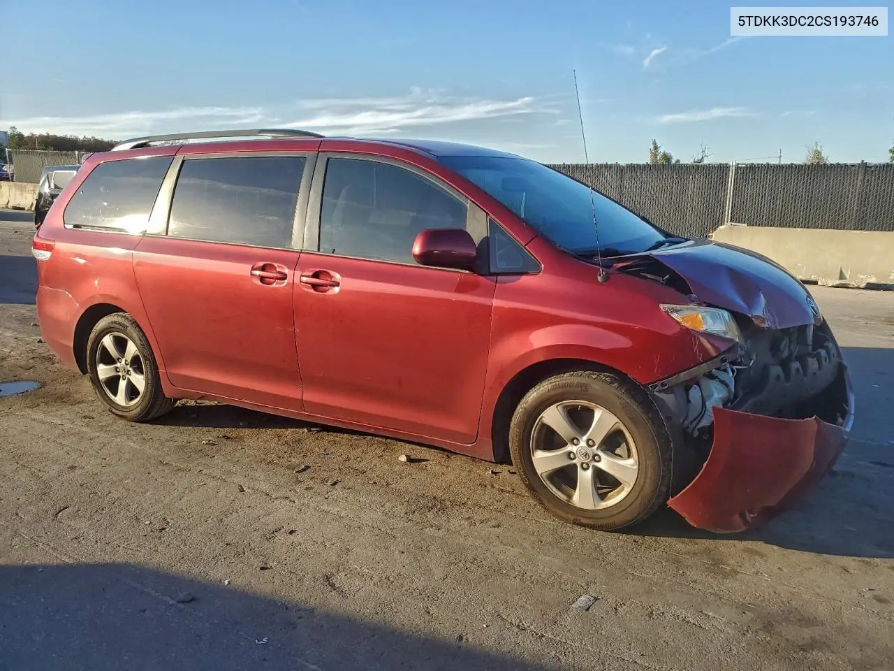 5TDKK3DC2CS193746 2012 Toyota Sienna Le