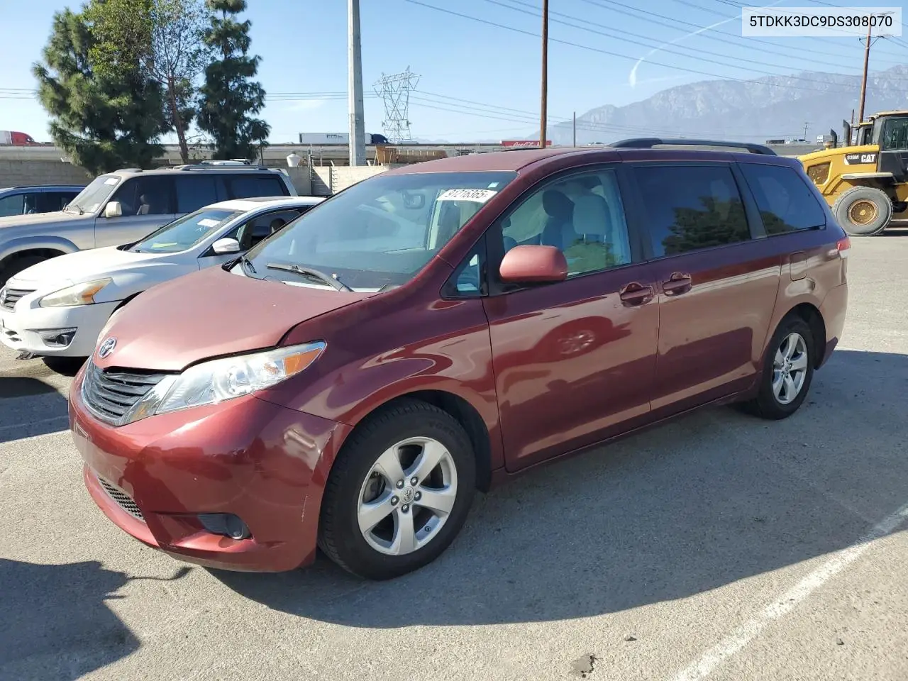 5TDKK3DC9DS308070 2013 Toyota Sienna Le