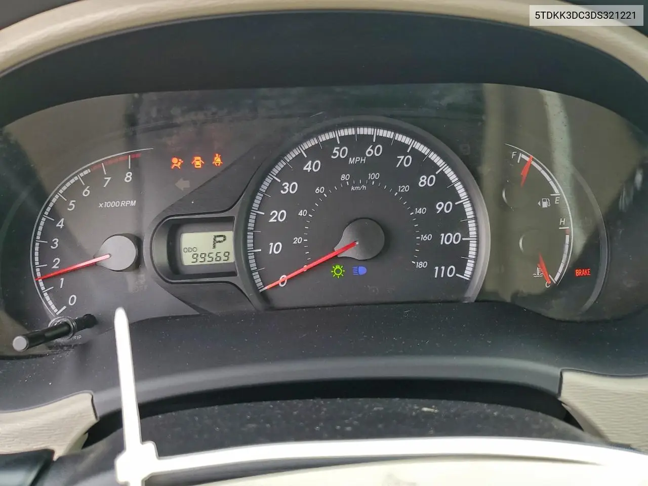 5TDKK3DC3DS321221 2013 Toyota Sienna Le