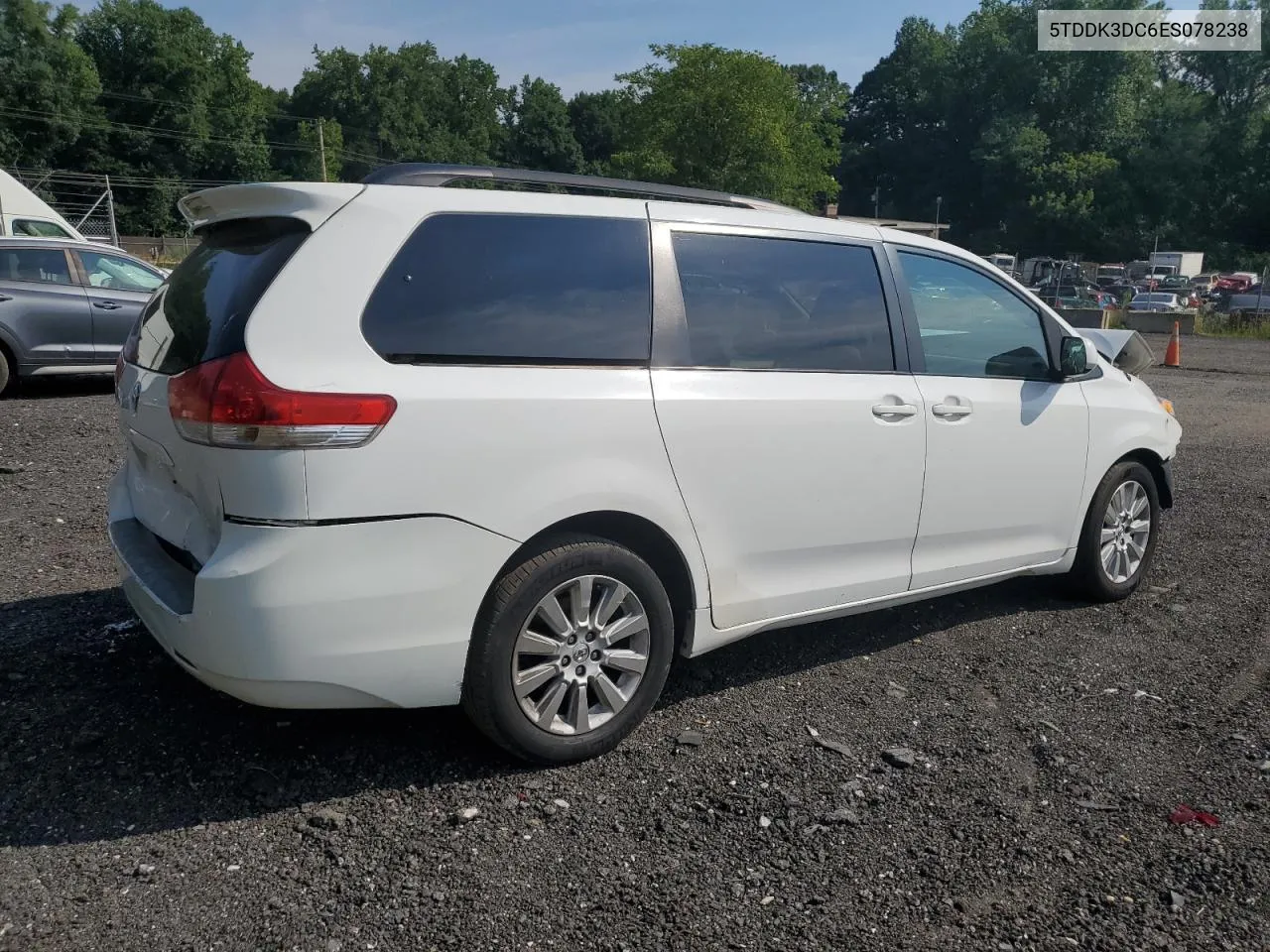 2014 Toyota Sienna Xle VIN: 5TDDK3DC6ES078238 Lot: 59346894