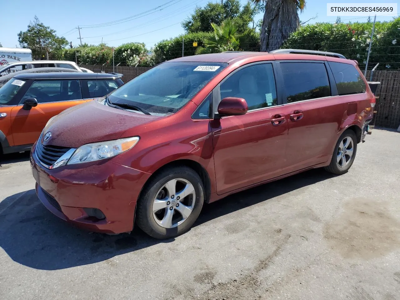 2014 Toyota Sienna Le VIN: 5TDKK3DC8ES456969 Lot: 61120394