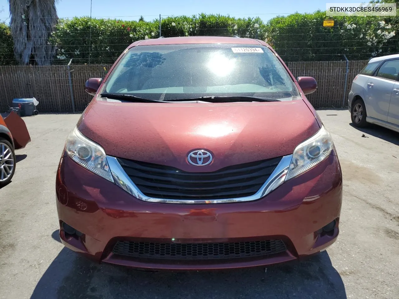 2014 Toyota Sienna Le VIN: 5TDKK3DC8ES456969 Lot: 61120394