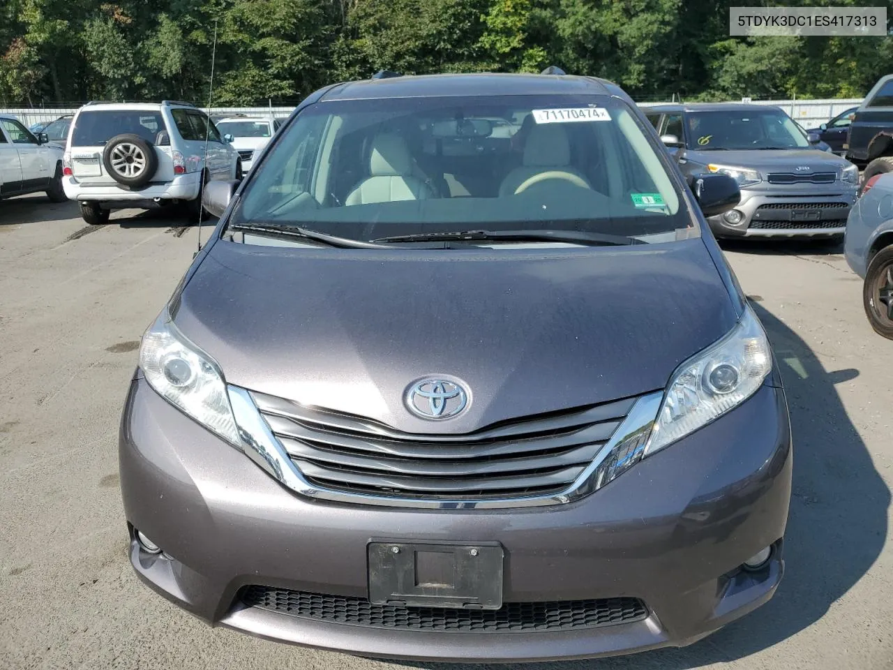 2014 Toyota Sienna Xle VIN: 5TDYK3DC1ES417313 Lot: 71170474