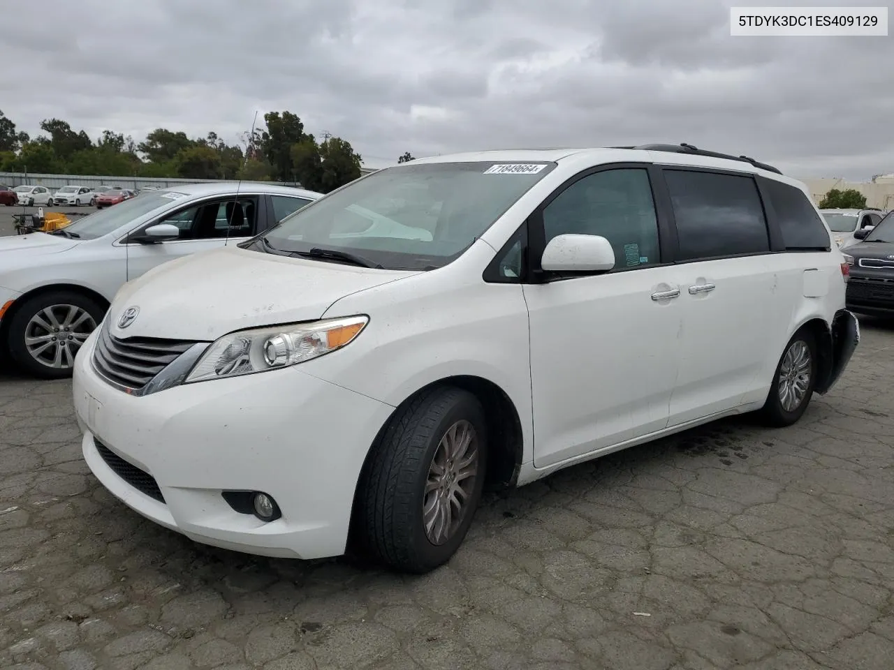 2014 Toyota Sienna Xle VIN: 5TDYK3DC1ES409129 Lot: 71849664