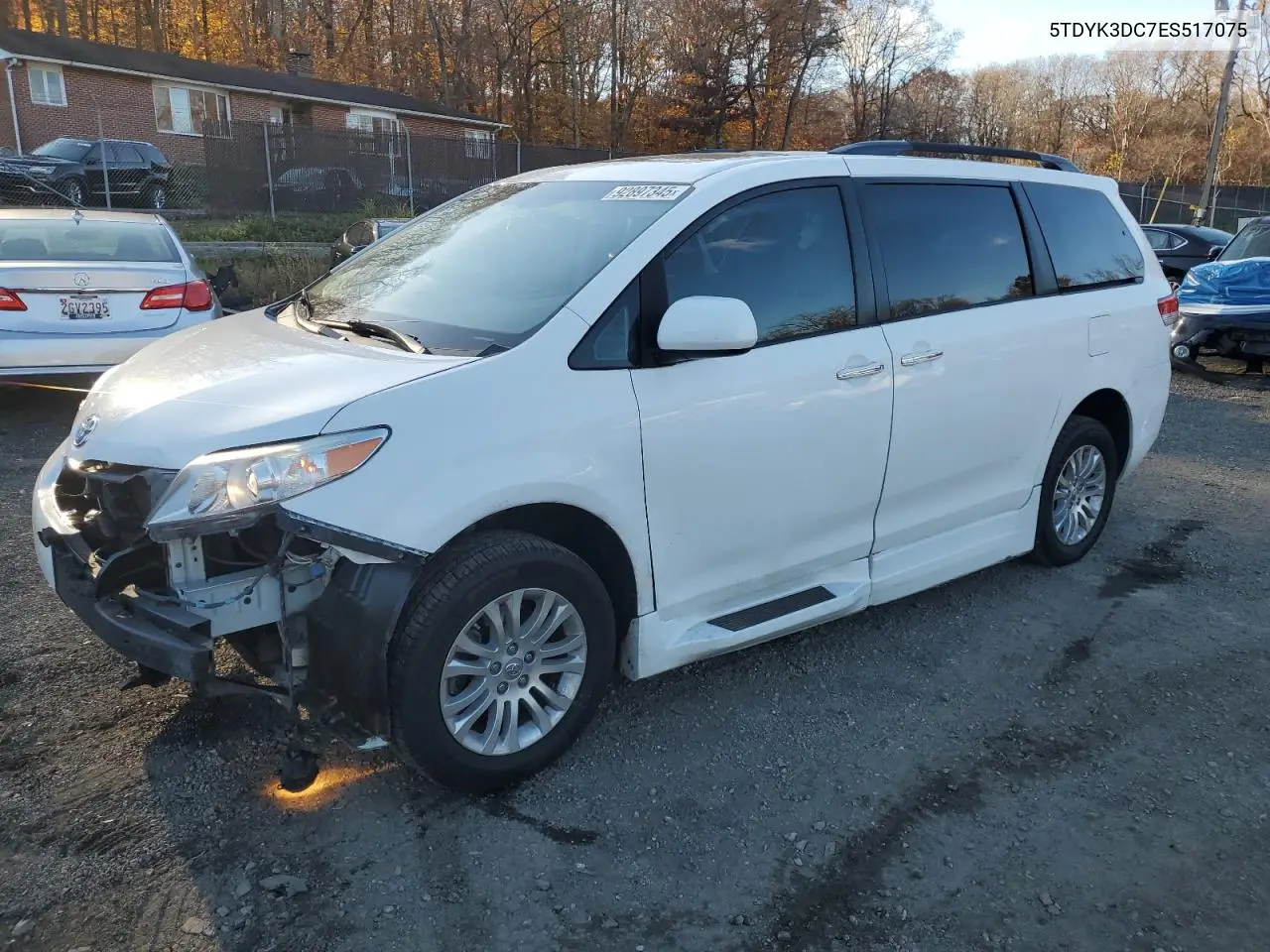 5TDYK3DC7ES517075 2014 Toyota Sienna Xle