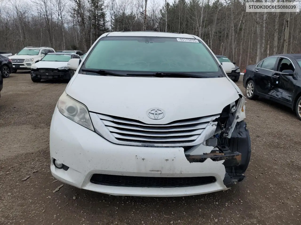 5TDDK3DC6ES088039 2014 Toyota Sienna Xle