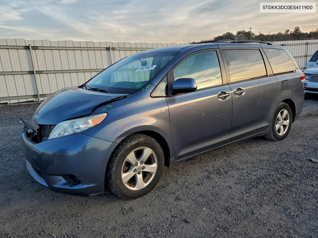 5TDKK3DC0ES411900 2014 Toyota Sienna Le
