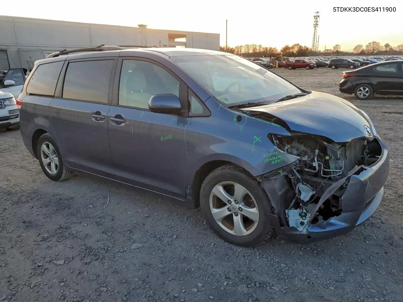 5TDKK3DC0ES411900 2014 Toyota Sienna Le