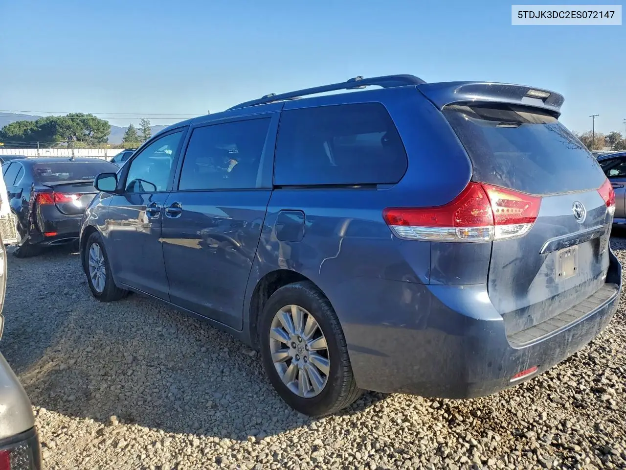 5TDJK3DC2ES072147 2014 Toyota Sienna Le