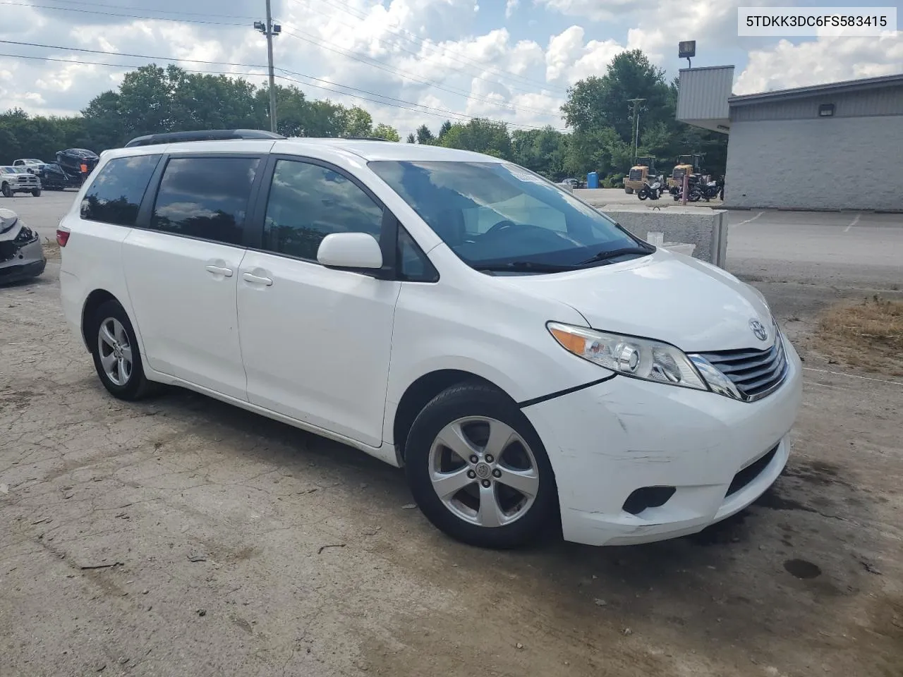 2015 Toyota Sienna Le VIN: 5TDKK3DC6FS583415 Lot: 62803914