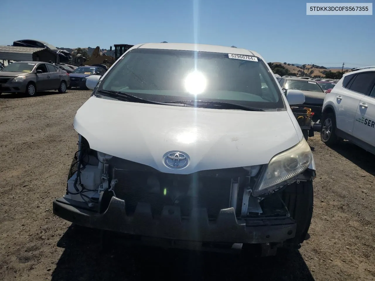 5TDKK3DC0FS567355 2015 Toyota Sienna Le