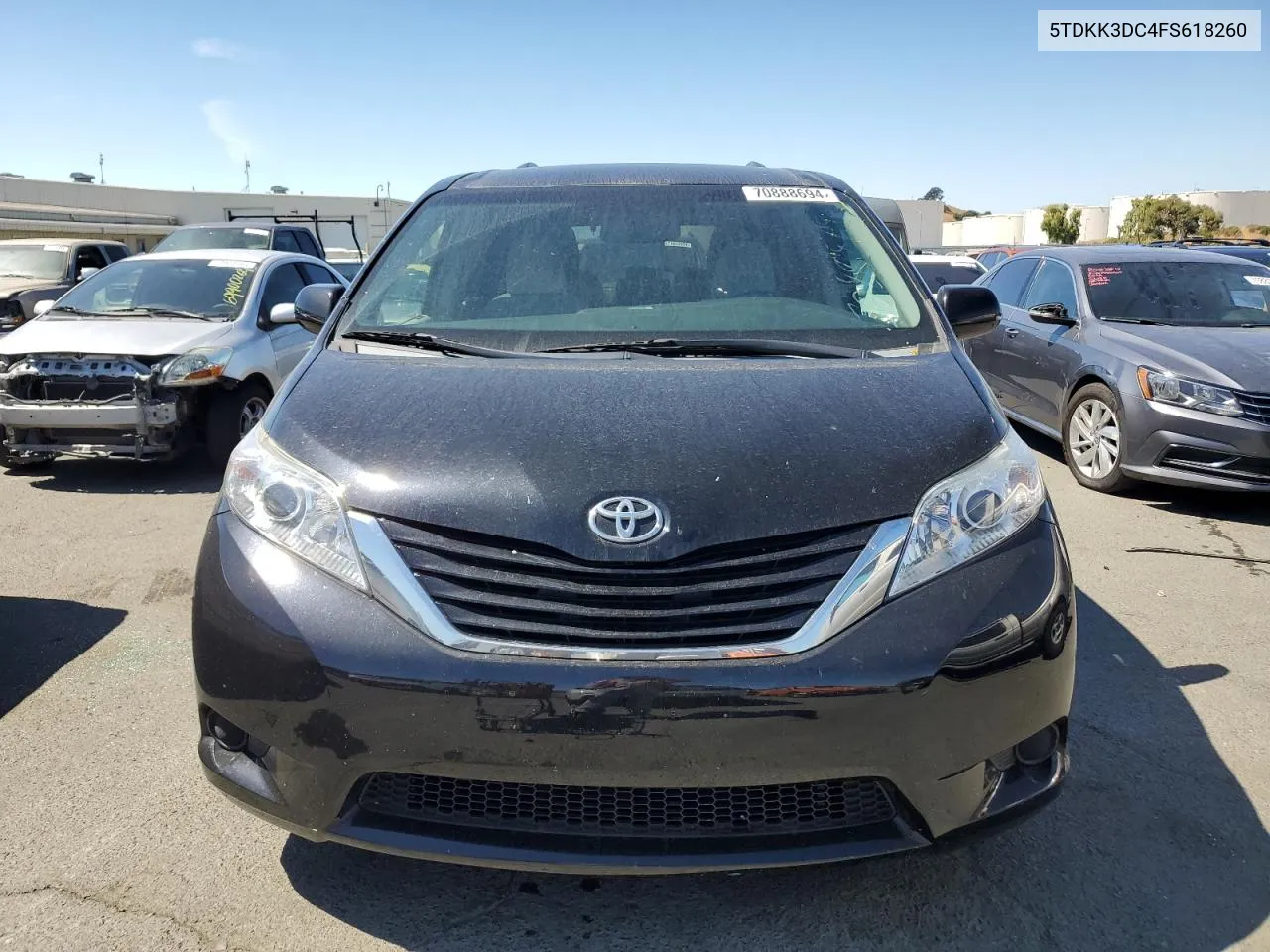 2015 Toyota Sienna Le VIN: 5TDKK3DC4FS618260 Lot: 70888694