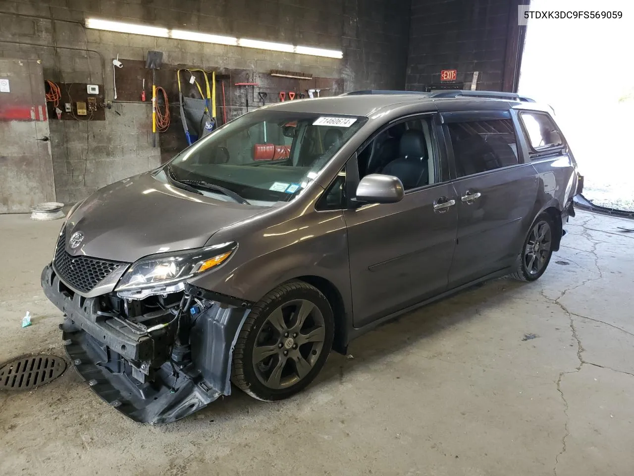 5TDXK3DC9FS569059 2015 Toyota Sienna Sport