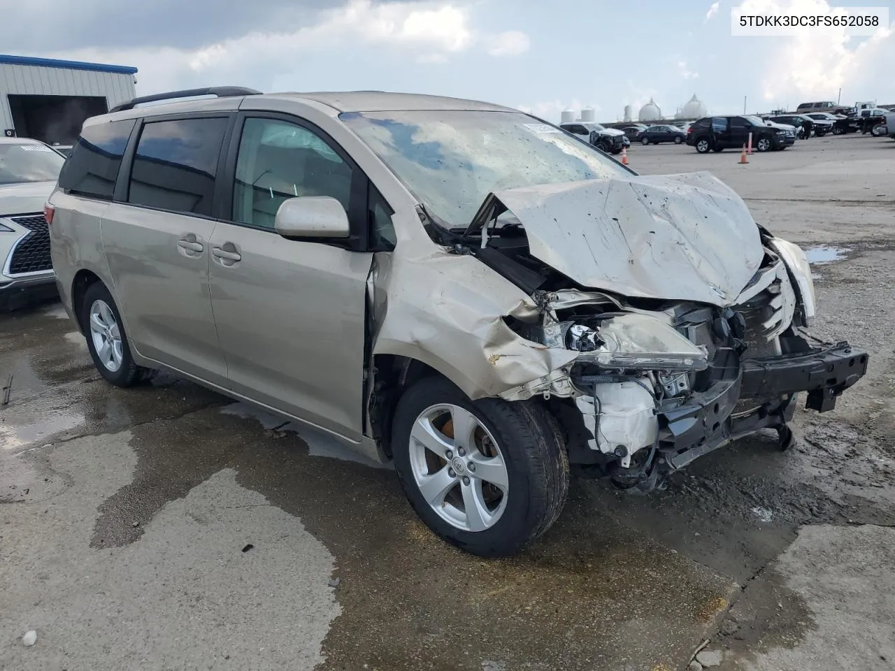 2015 Toyota Sienna Le VIN: 5TDKK3DC3FS652058 Lot: 72239584