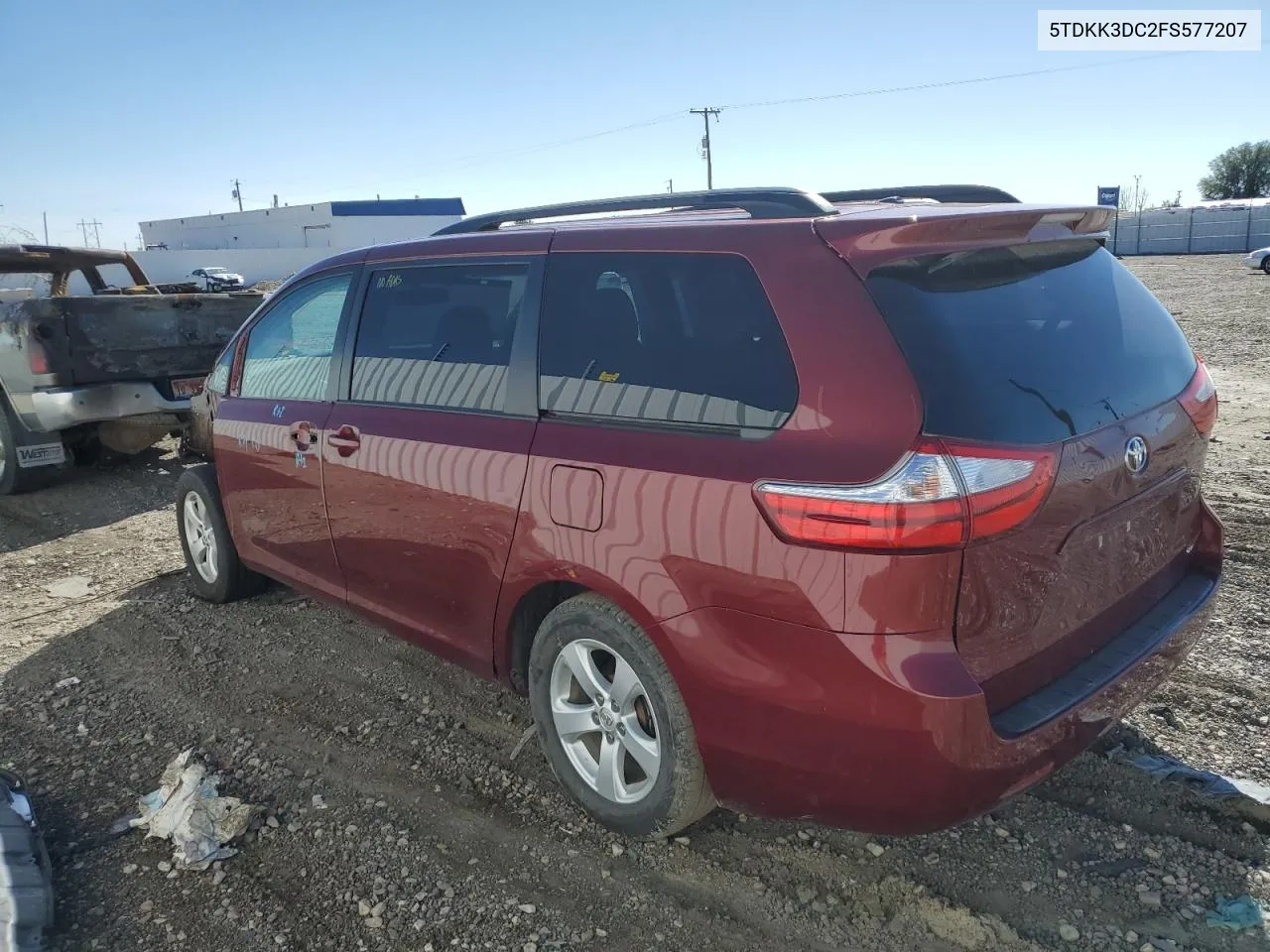 2015 Toyota Sienna Le VIN: 5TDKK3DC2FS577207 Lot: 72470364