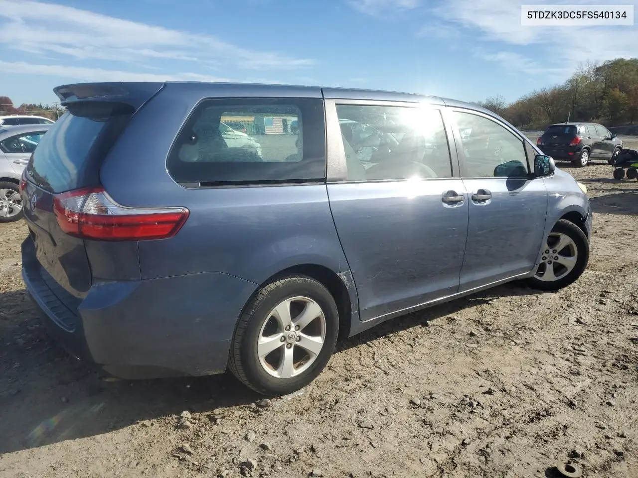5TDZK3DC5FS540134 2015 Toyota Sienna