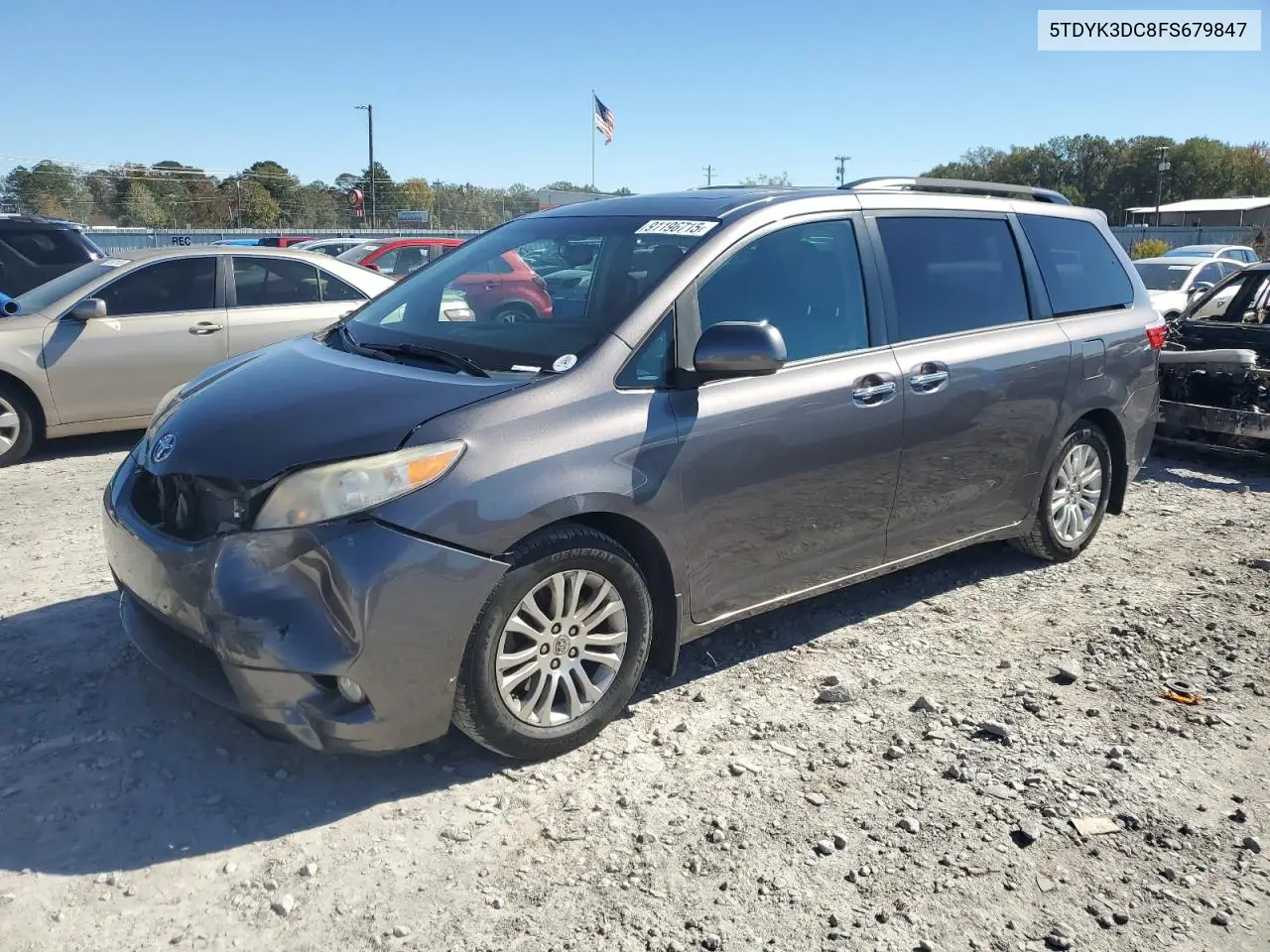 5TDYK3DC8FS679847 2015 Toyota Sienna Xle
