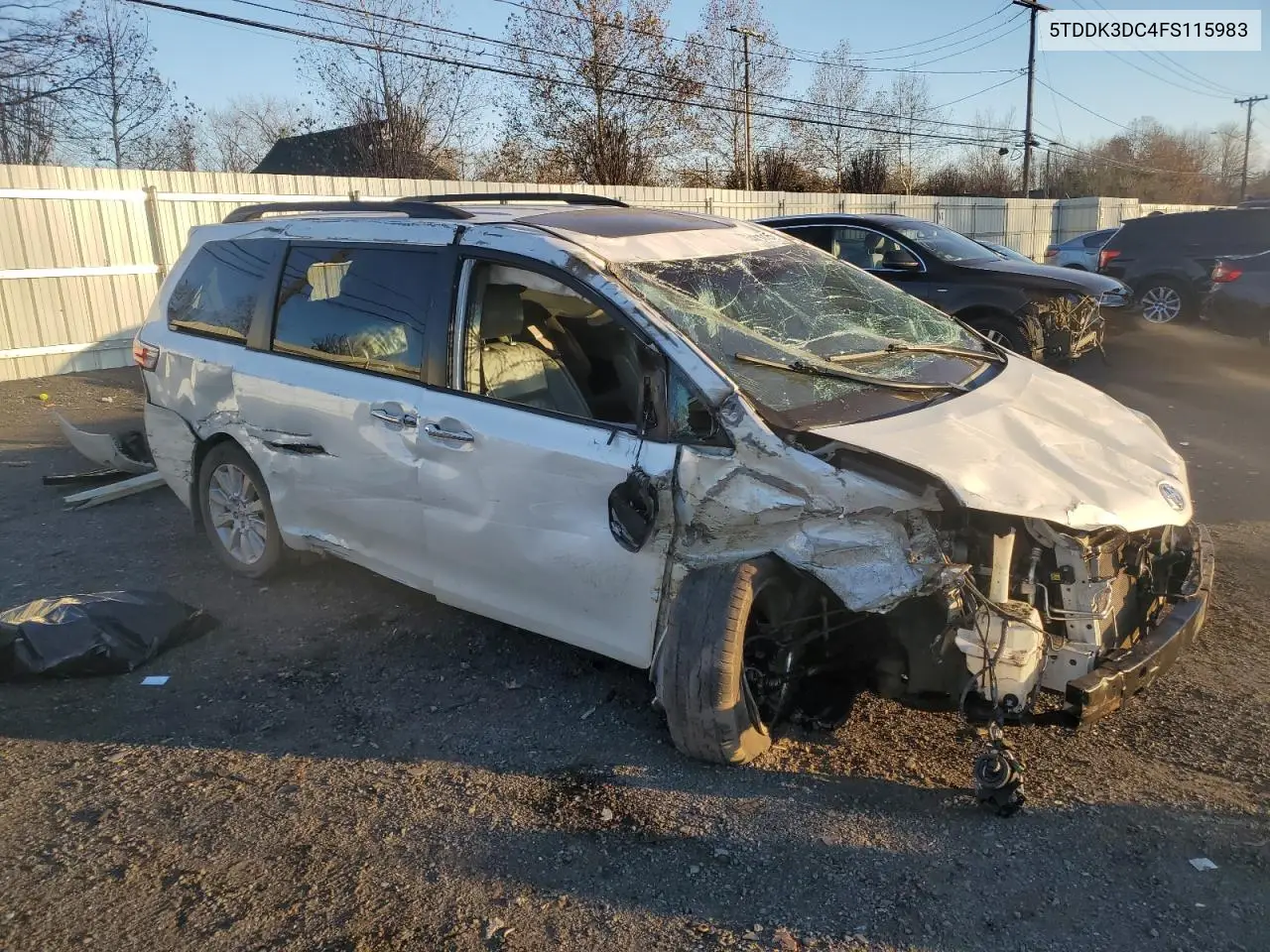 5TDDK3DC4FS115983 2015 Toyota Sienna Xle