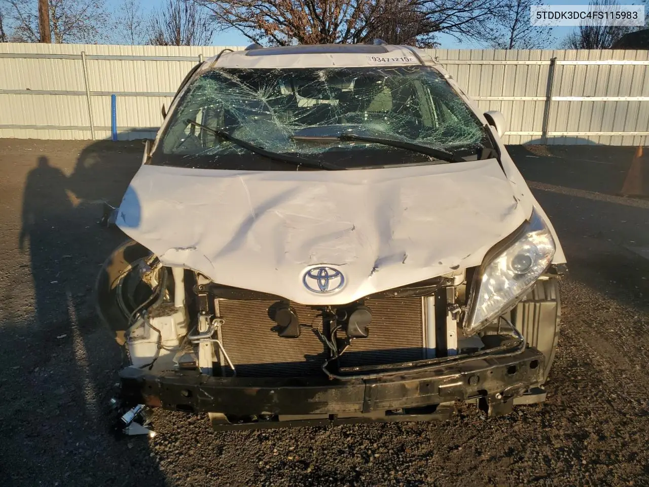 5TDDK3DC4FS115983 2015 Toyota Sienna Xle