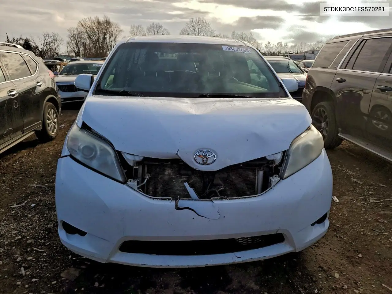 5TDKK3DC1FS570281 2015 Toyota Sienna Le