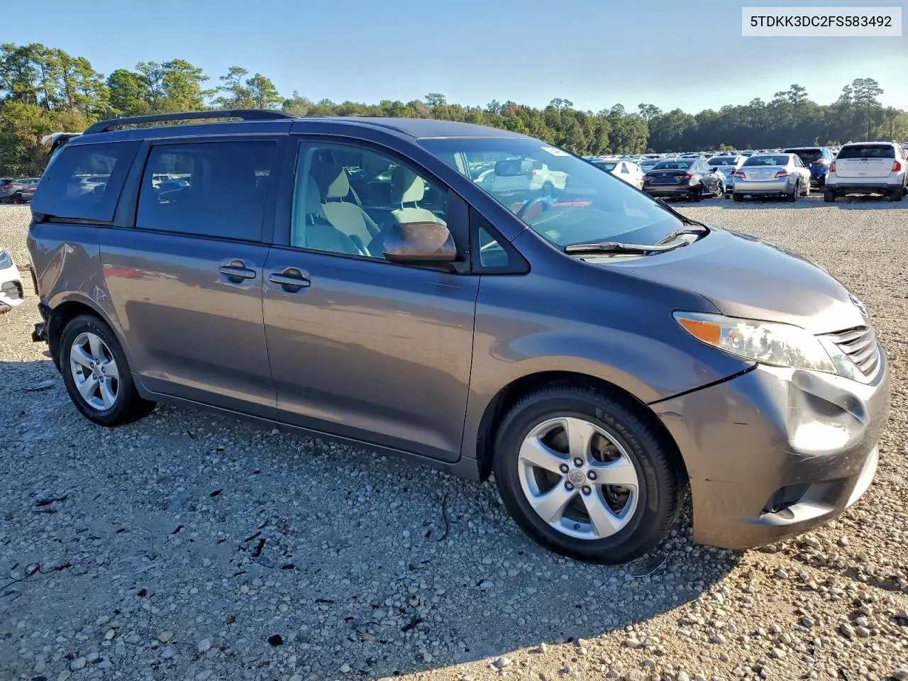 5TDKK3DC2FS583492 2015 Toyota Sienna Le
