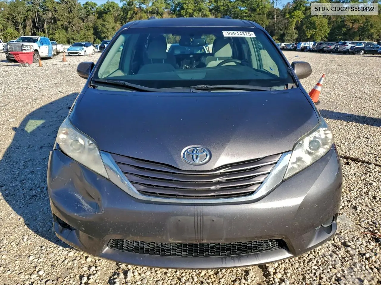 5TDKK3DC2FS583492 2015 Toyota Sienna Le