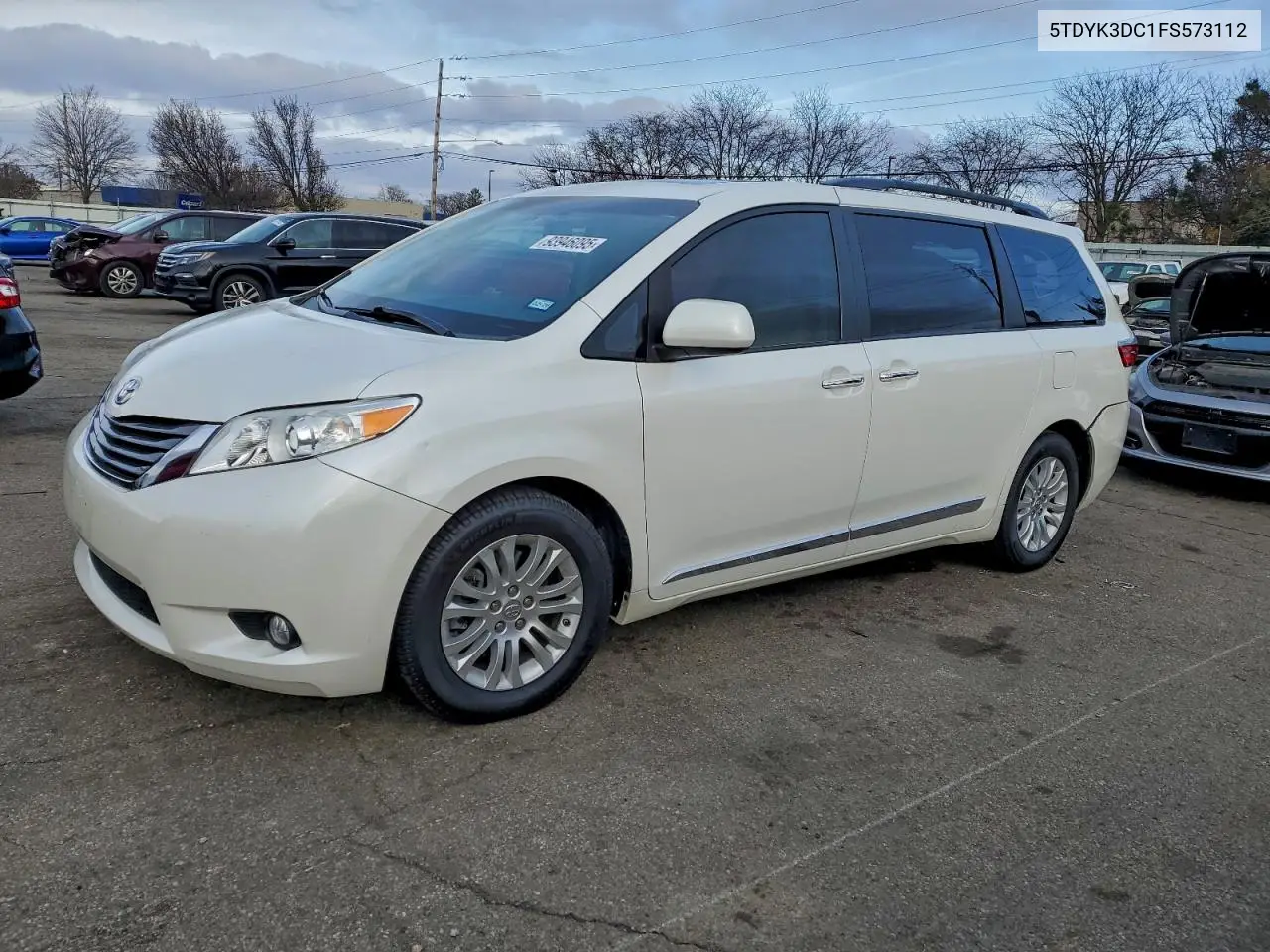 5TDYK3DC1FS573112 2015 Toyota Sienna Xle