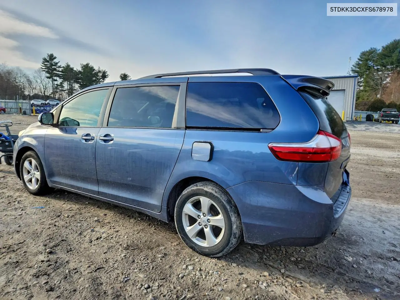 5TDKK3DCXFS678978 2015 Toyota Sienna Le