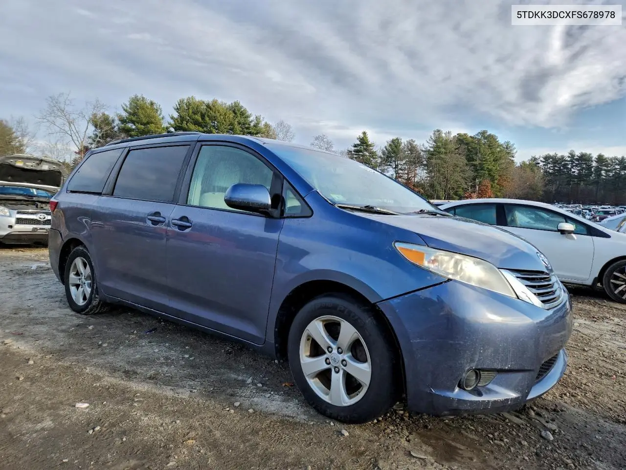 5TDKK3DCXFS678978 2015 Toyota Sienna Le