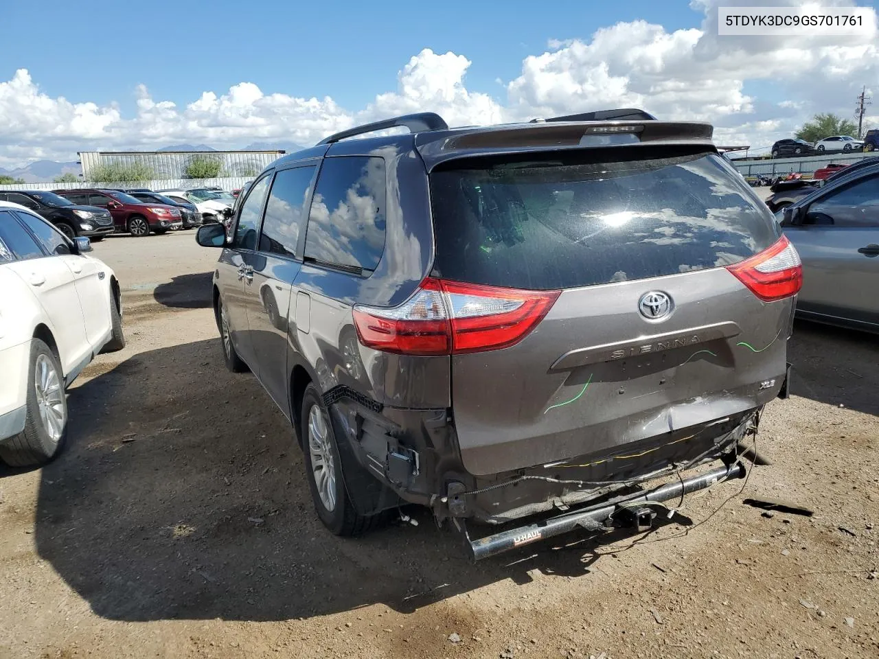 2016 Toyota Sienna Xle VIN: 5TDYK3DC9GS701761 Lot: 70467354