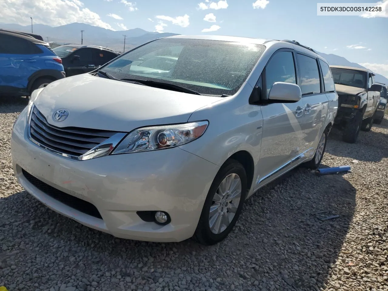 5TDDK3DC0GS142258 2016 Toyota Sienna Xle