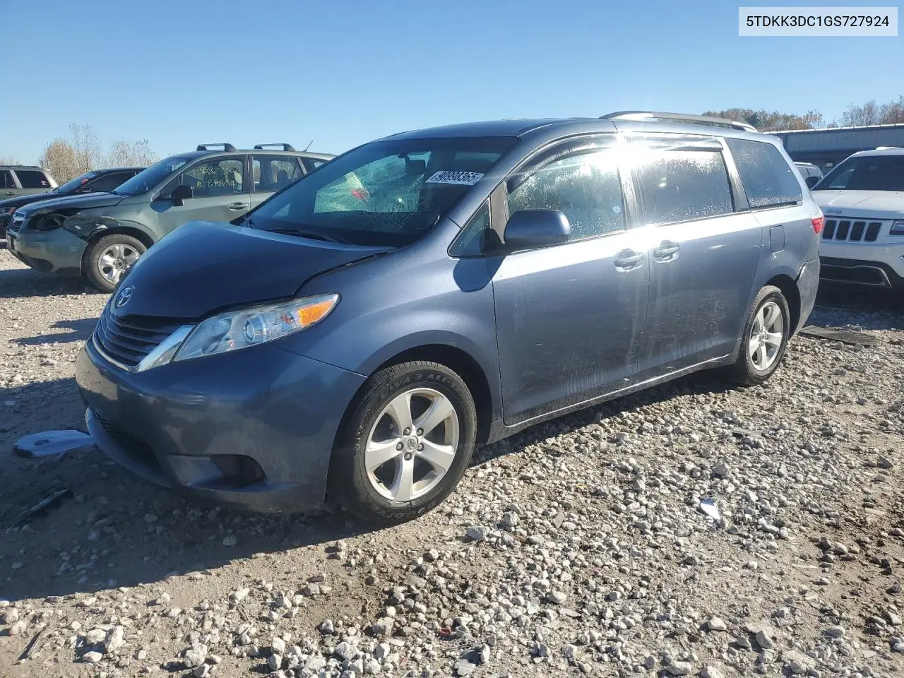5TDKK3DC1GS727924 2016 Toyota Sienna Le