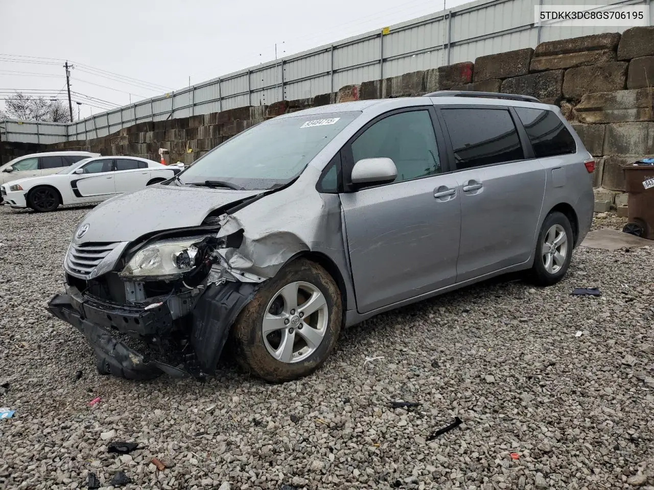 5TDKK3DC8GS706195 2016 Toyota Sienna Le
