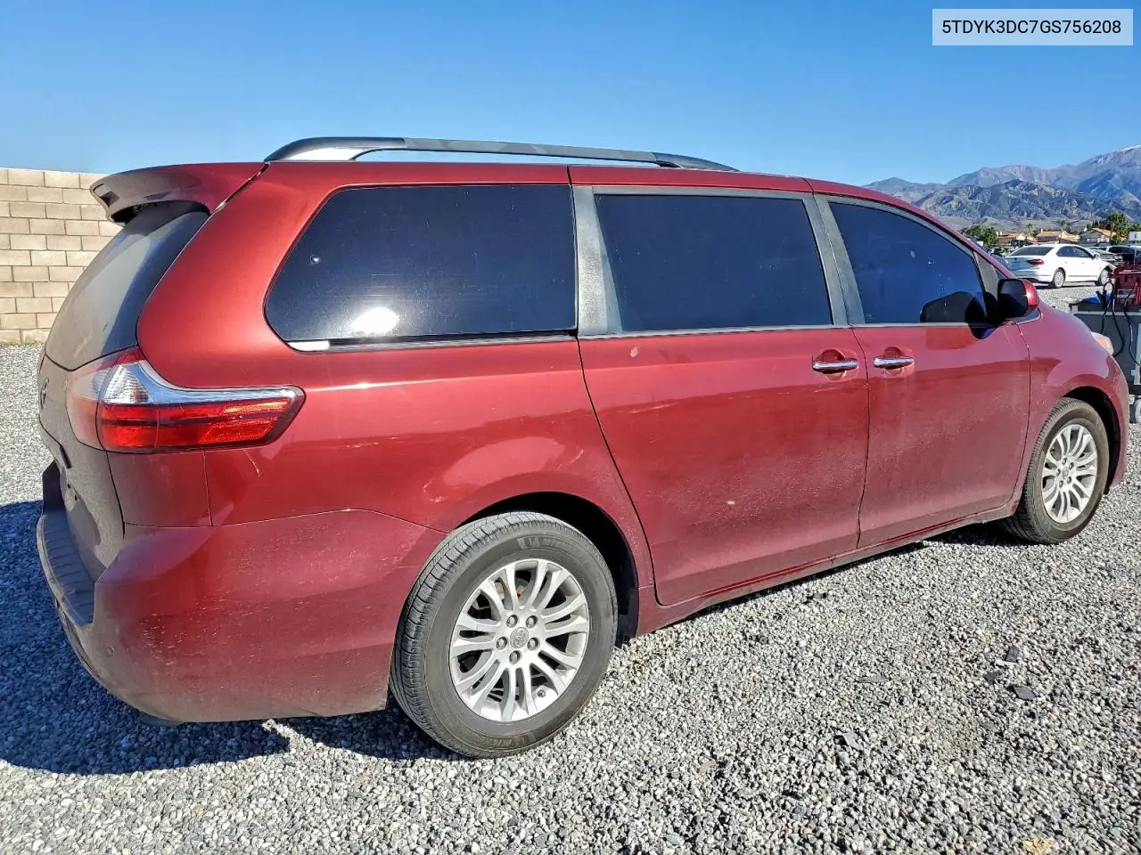 5TDYK3DC7GS756208 2016 Toyota Sienna Xle